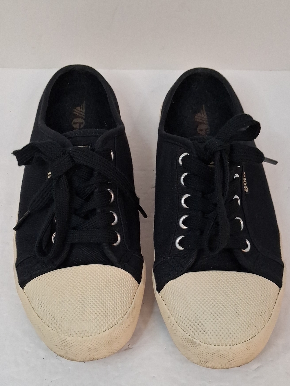 Gola Coaster Mule Black Canvas Lace Up Sneakers Size 7